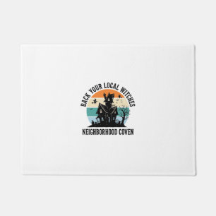 Local Witch Halloween Haunted House Retro Art Doormat