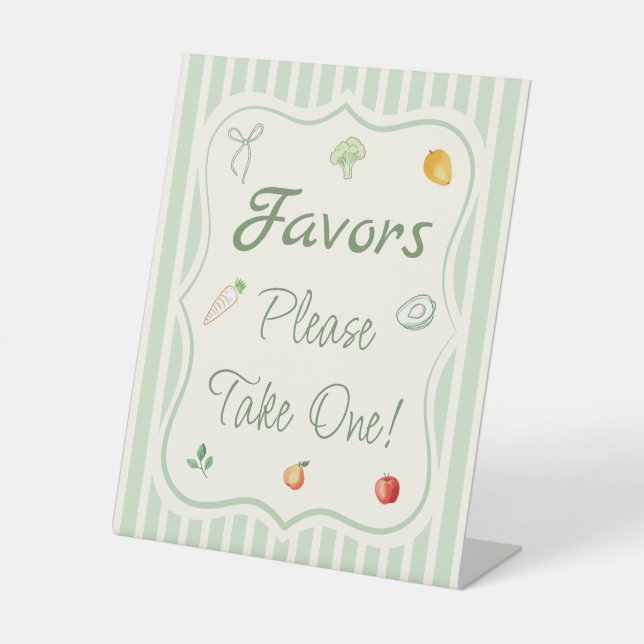 Locally Ground Baby Shower Party Favour Pedestal Sign (Front)