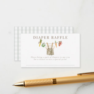 Locally Grow Farmers Market Diaper Raffle Enclosure Card