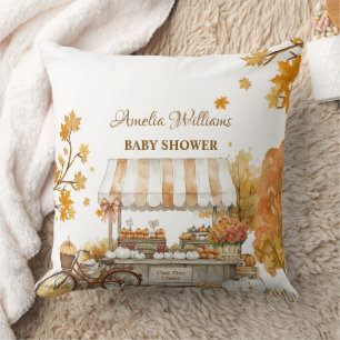 Locally Grown Autumn Farmers Market Baby Shower Cushion