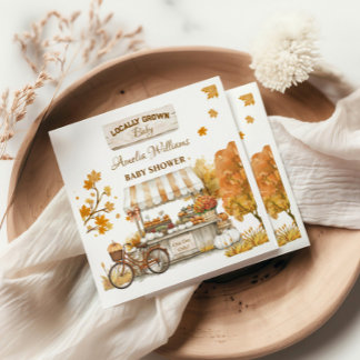 Locally Grown Baby Autumn Farmers Market Napkin