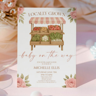 Locally Grown Baby Farmer's Market Baby Shower Invitation
