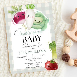 Locally Grown Baby Farmer's Market Baby Shower Invitation