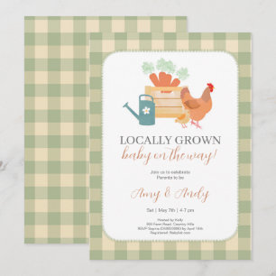 Locally Grown Baby Farmer's Market Baby Shower Invitation