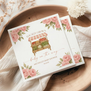 Locally Grown Baby Farmer's Market Baby Shower Napkin