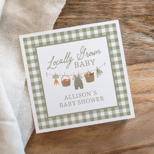 Locally Grown Baby Farmers Market Baby Shower Napkin