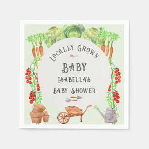 Locally Grown Baby  Farmers Market Baby Shower  Napkin