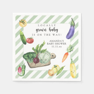 Locally Grown Baby Farmers Market Baby Shower Napkin