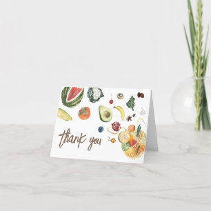 Locally Grown Baby Farmers Market Baby Shower Thank You Card