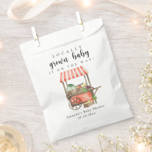 Locally Grown Baby Farmers Market Cart Baby Shower Favour Bags
