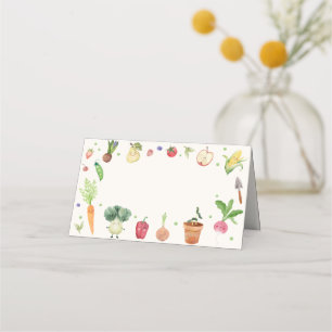 Locally Grown Baby Farmers Market Couples Shower Place Card