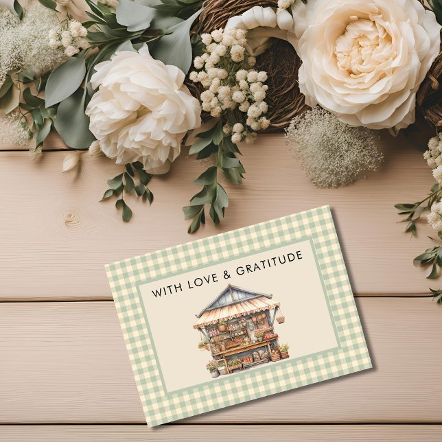 Locally Grown Baby Farmers Market  Thank You Card (Creator Uploaded)