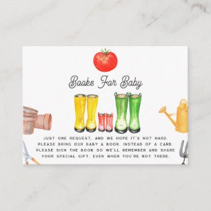 Locally Grown Baby Gardening Book Request Enclosure Card
