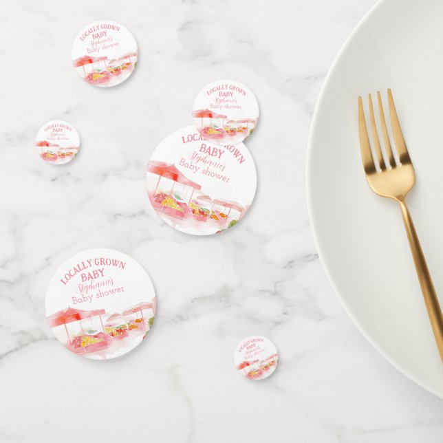 Locally Grown Baby Girl Shower Farmers Market Confetti (Group)