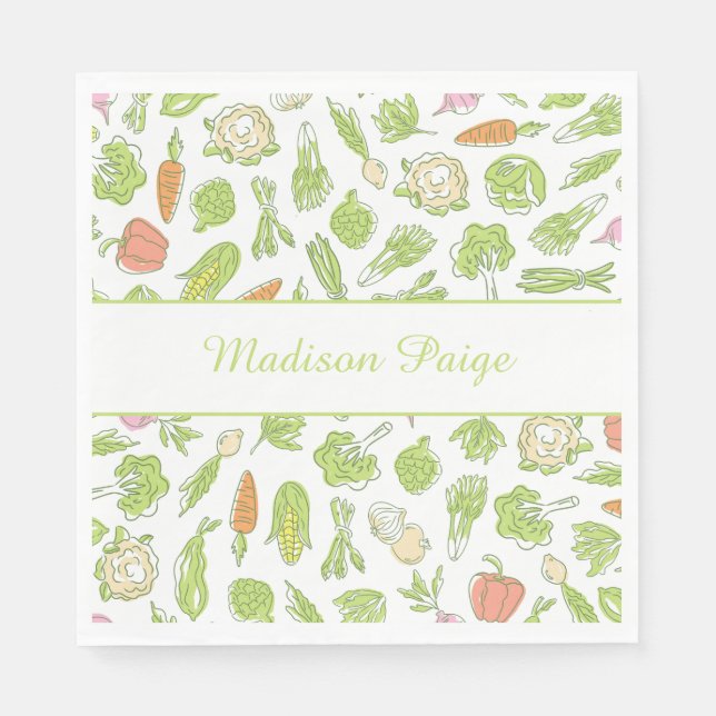 Locally Grown Baby Is On The Way Baby Shower Napkin (Front)