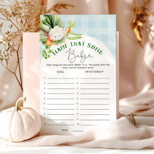 Locally grown baby Name that song baby shower game