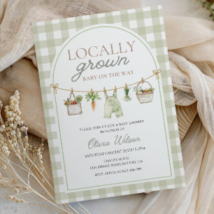 Locally Grown Baby on the Way Baby Shower Party Invitation