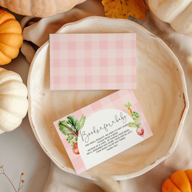 Locally grown baby pink books for baby ticket enclosure card (Creator Uploaded)