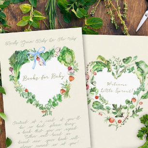 Locally Grown Baby Shower Book Request Enclosure Card