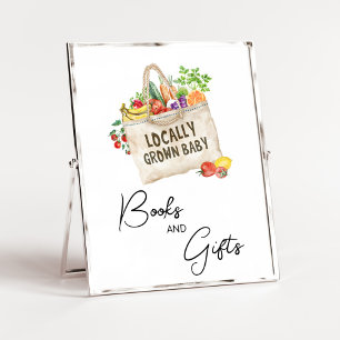 Locally Grown Baby Shower Books and Gifts Sign