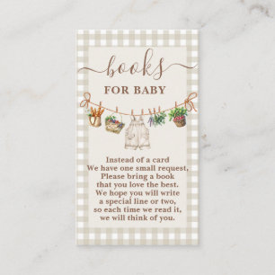 Locally Grown Baby Shower Books for Baby Enclosure Card