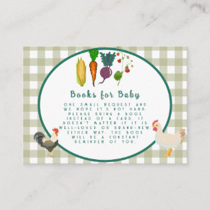 Locally Grown Baby Shower Books for Baby Enclosure Card