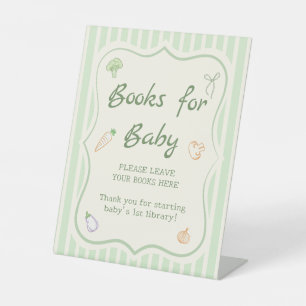 Locally Grown Baby Shower Books for Baby Pedestal Sign