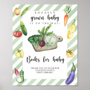 locally grown baby shower - books for baby poster