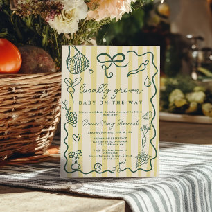 Locally Grown Baby Shower Citrus Farmer’s Market Invitation