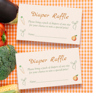 Locally Grown Baby Shower Diaper Raffle Enclosure Card