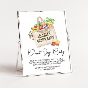 Locally Grown Baby Shower Don't Say Baby Sign