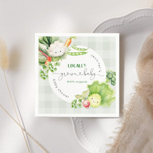 Locally grown baby shower Farmers market Napkin