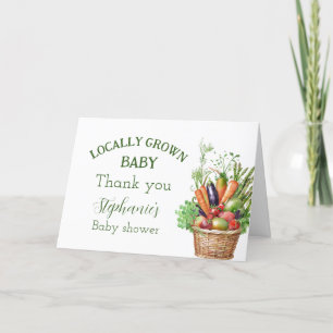 Locally Grown Baby Shower Farmers Market Thank You Card