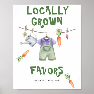 Locally Grown baby shower Favors Poster