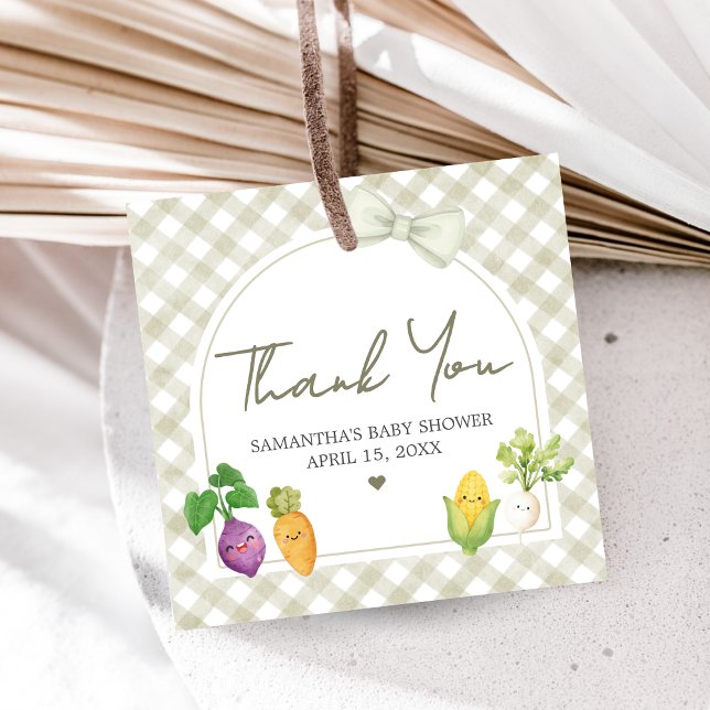 Locally Grown Baby Shower Favour Tags (Locally Grown Baby Shower Favor Tags)