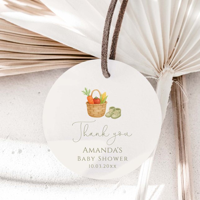 Locally Grown Baby Shower Favour Tags (Creator Uploaded)