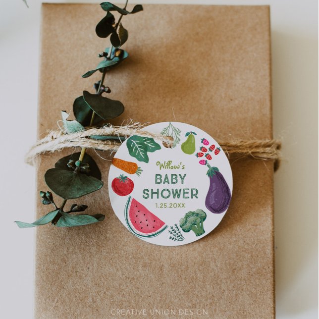 Locally Grown Baby Shower Favour Tags (Creator Uploaded)