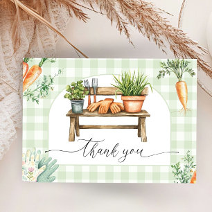 Locally Grown Baby Shower Flat Thank You Enclosure Card
