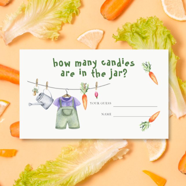 Locally grown baby shower - How many candies  Enclosure Card (Creator Uploaded)