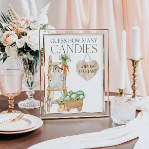 Locally Grown Baby Shower How Many Candies Game Poster