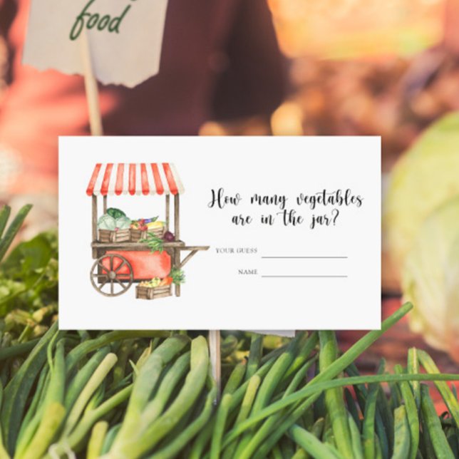 Locally grown baby shower - How many vegetables Enclosure Card (Creator Uploaded)