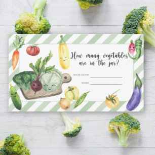 Locally grown baby shower - How many vegetables Enclosure Card
