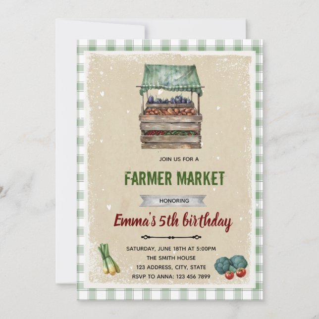  Locally Grown baby shower invitation (Front)