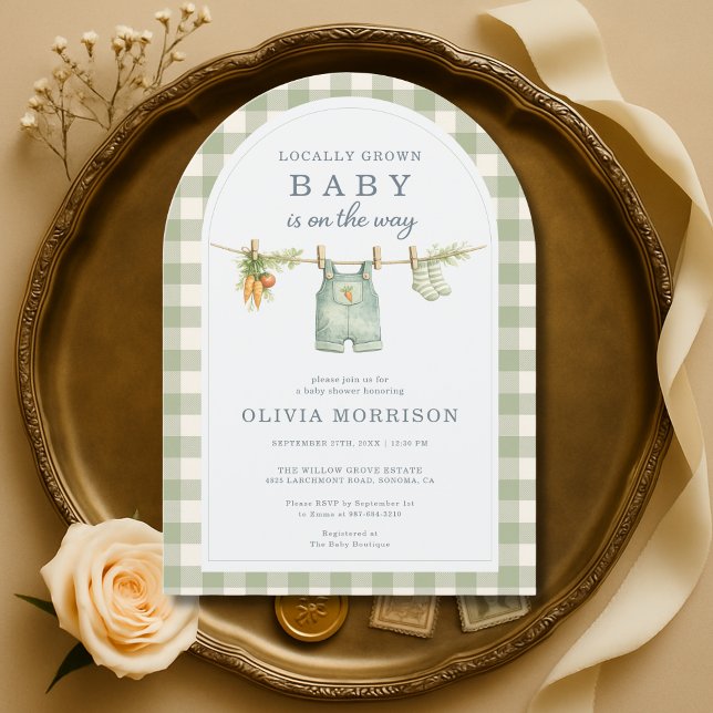 Locally Grown Baby Shower Invitation (Creator Uploaded)