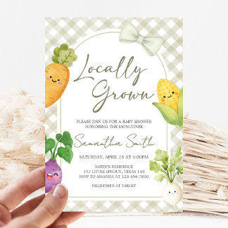 Locally Grown Baby Shower Invitation