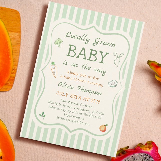 Locally Grown Baby Shower Invitation (Creator Uploaded)