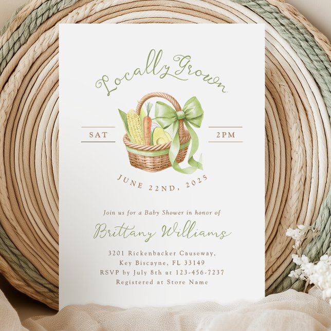 Locally Grown Baby Shower Invitation (Creator Uploaded)
