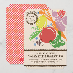 Locally Grown Baby Shower Invitation