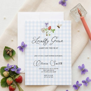 Locally Grown Baby Shower Invitation Spring Garden