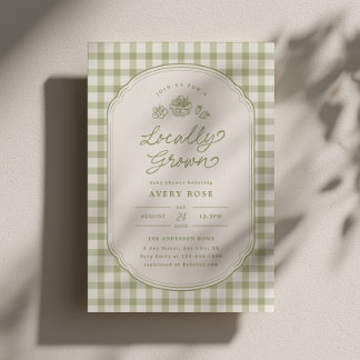 Locally Grown Baby Shower Invite Farmers Market